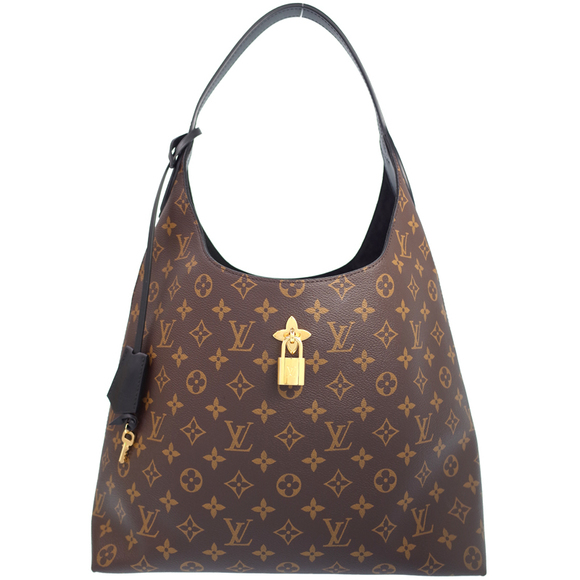 Louis Vuitton Monogram Flower Hobo Shoulder Bag Noir Black - Picture 1 of 5